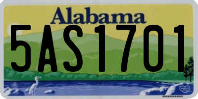 AL license plate 5AS1701