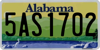 AL license plate 5AS1702