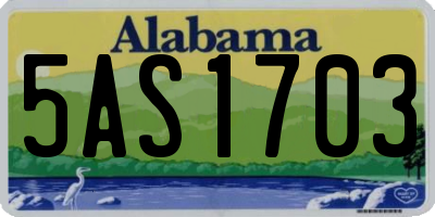 AL license plate 5AS1703