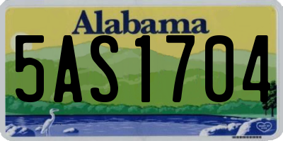 AL license plate 5AS1704