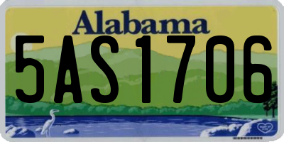 AL license plate 5AS1706
