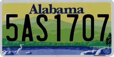 AL license plate 5AS1707