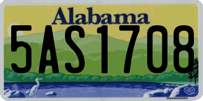 AL license plate 5AS1708