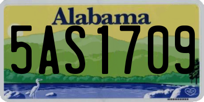 AL license plate 5AS1709