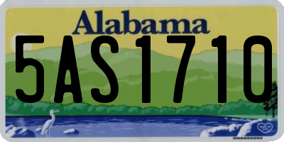 AL license plate 5AS1710