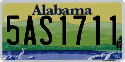 AL license plate 5AS1711