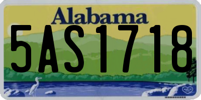 AL license plate 5AS1718