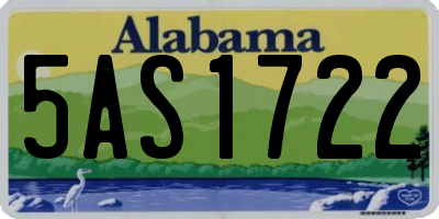 AL license plate 5AS1722