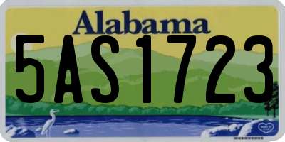 AL license plate 5AS1723