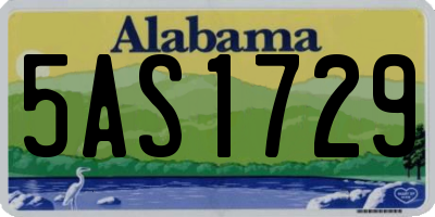 AL license plate 5AS1729
