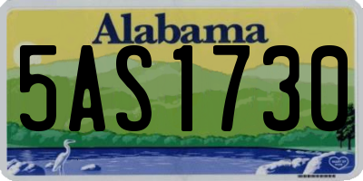 AL license plate 5AS1730