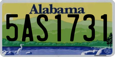 AL license plate 5AS1731