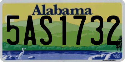 AL license plate 5AS1732