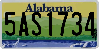 AL license plate 5AS1734