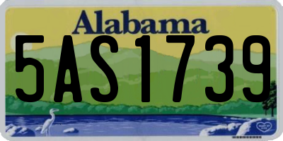 AL license plate 5AS1739