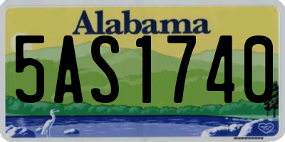 AL license plate 5AS1740