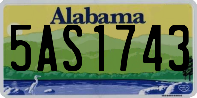 AL license plate 5AS1743