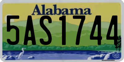 AL license plate 5AS1744