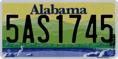 AL license plate 5AS1745