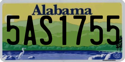 AL license plate 5AS1755