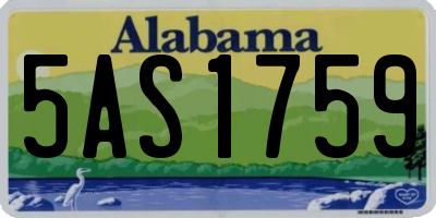 AL license plate 5AS1759