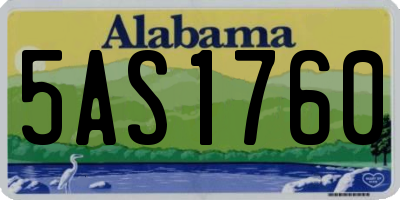 AL license plate 5AS1760