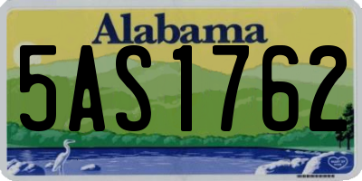 AL license plate 5AS1762