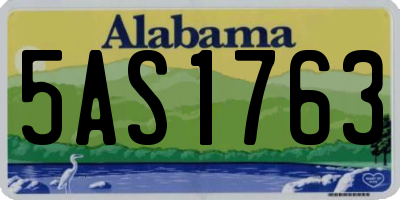 AL license plate 5AS1763