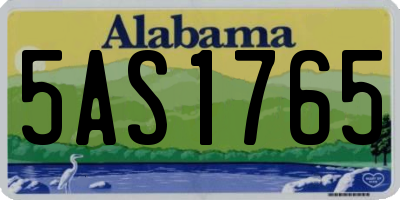 AL license plate 5AS1765
