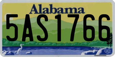 AL license plate 5AS1766