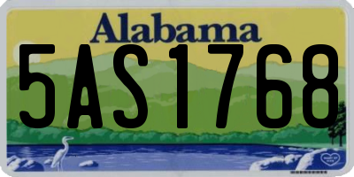 AL license plate 5AS1768