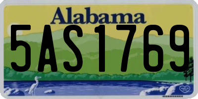 AL license plate 5AS1769