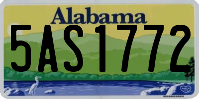 AL license plate 5AS1772