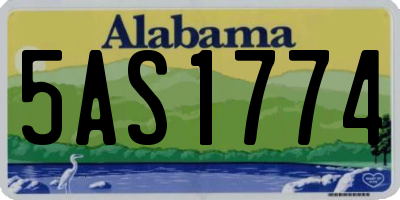 AL license plate 5AS1774