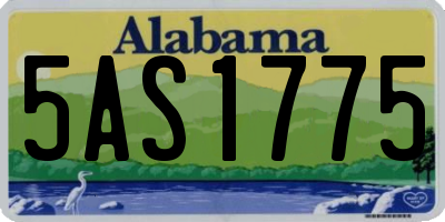 AL license plate 5AS1775