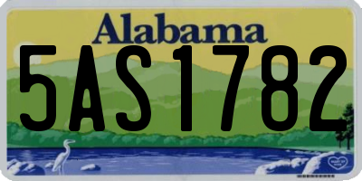 AL license plate 5AS1782