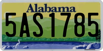 AL license plate 5AS1785