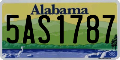 AL license plate 5AS1787