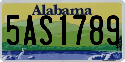 AL license plate 5AS1789