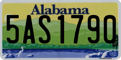 AL license plate 5AS1790