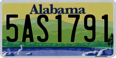 AL license plate 5AS1791