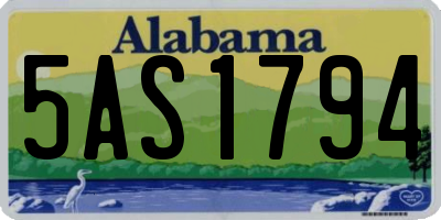 AL license plate 5AS1794