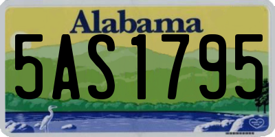 AL license plate 5AS1795