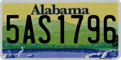 AL license plate 5AS1796