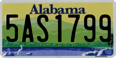 AL license plate 5AS1799