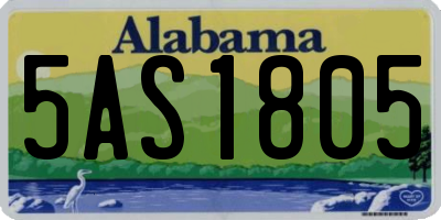 AL license plate 5AS1805