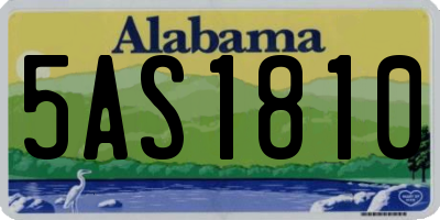 AL license plate 5AS1810