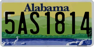 AL license plate 5AS1814