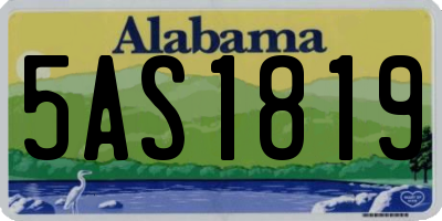 AL license plate 5AS1819