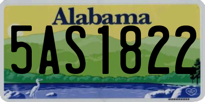 AL license plate 5AS1822